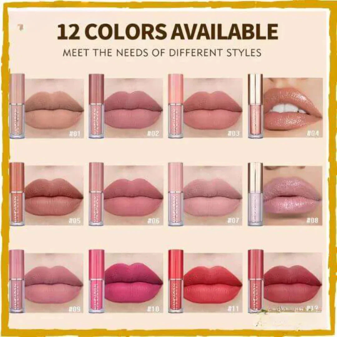 12 Colors Mocallure Matte Liquid Lipstick Set